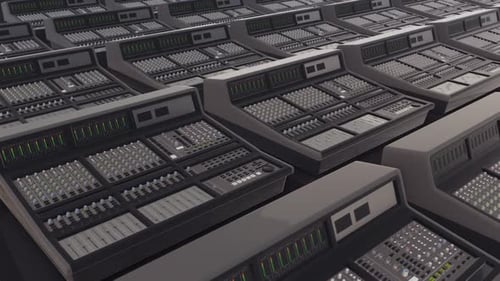A Lot Of Sound Mixers In A Row Hd
