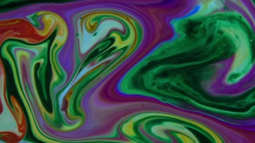 Abstract Swirling Colors in Fluid Motion