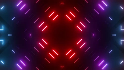 4 K Colored Neon Light Loop