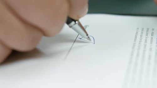 Signature of the Document Close Up.