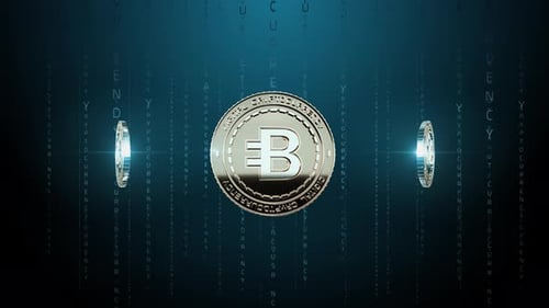 Set 5-9 Rotation de l'arrière-plan de la crypto-monnaie BYTECOIN 4K