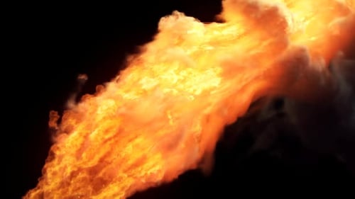 Dynamic Fire Blast with Smoke VFX