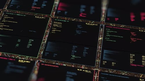 Technologischer Hintergrund mit fliegendem Mosaik