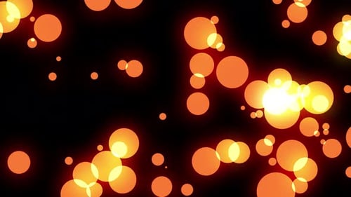 Animation des Bokeh-Effekts mit orangefarbenen Kreisen