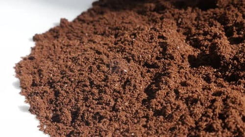 Montón de imágenes 4K de primer plano de café con tierra oscura