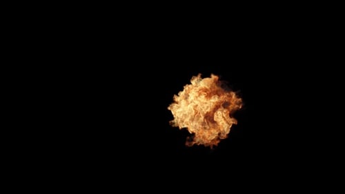 Realistic Fire and Smoke Burst Explosion