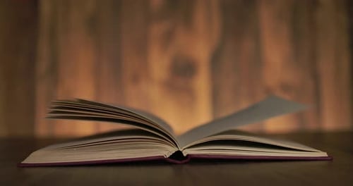 Pages of a Book Flipping in Slow Motion