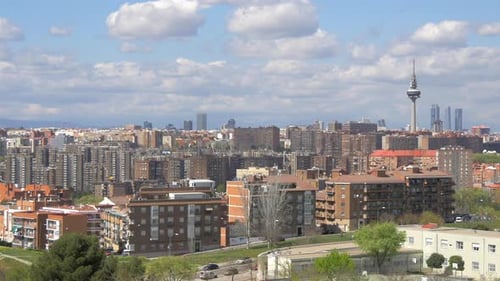 The cityscape of Madrid