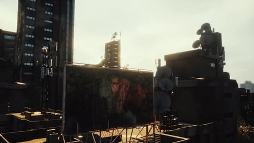 Roofs of Abandoned Ghost Town