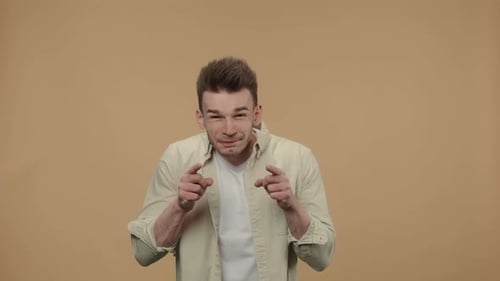 Smiling Man Points and Waves