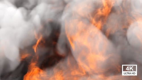 Übergang zwischen Feuer und Rauch 4K
