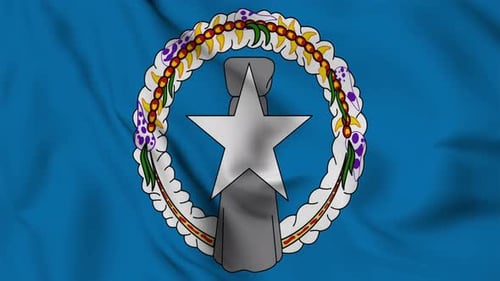 Waving Flag of the Northern Mariana Islands