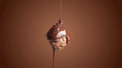 Chocolate Sauce, Melted Topped On Chocolate Ball