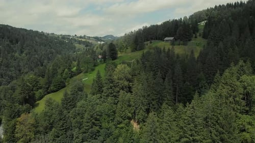 Aerial View of Lush Green Mountain Landscape