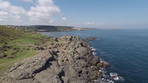 Aerial Cliffs By Sea