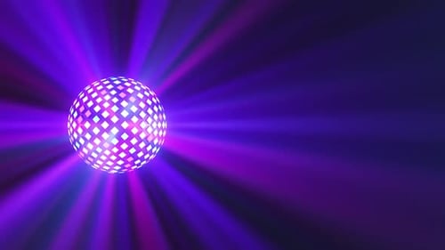Seamless Neon Disco Ball VJ Loop
