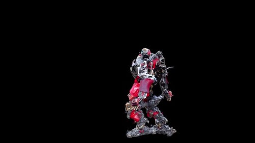 Dynamic 3D Robot Transformation and Walking Animation