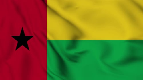 Realistic Waving Guinea-Bissau Flag Loop