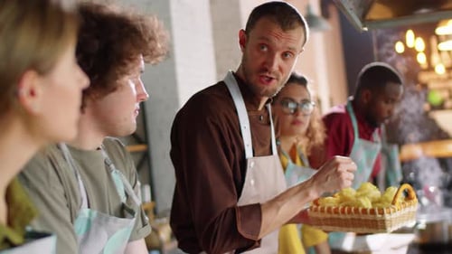 Cooking Class with Students Learning Pastry Skills
