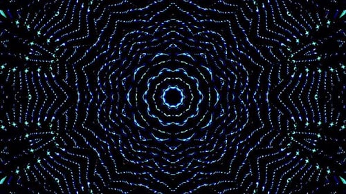 Beautiful abstract video shining bright light set smooth blue color motion on black background