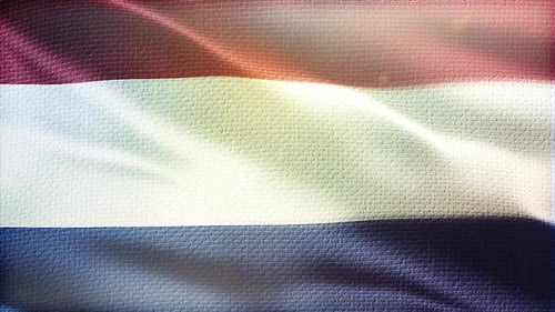 Realistic Waving Fabric Flag Animation Background