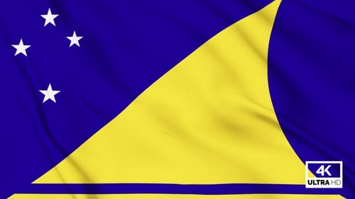 Waving Tokelau Flag Seamless Loop
