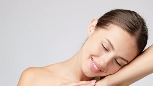 Close Up of Beautiful Young Woman Smiling