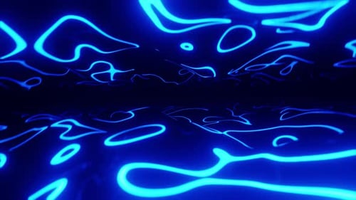 Blue Neon Graffiti Loop