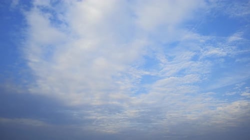 Vibrant blue sky with cloud on a cloudy day time lapse.
