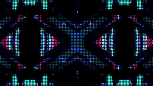 Vibrant Digital Pixel Kaleidoscope Loop Background