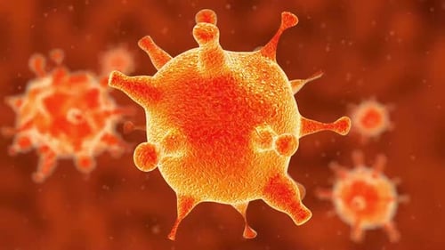 Seamless Loop 3D Animated Medical Virus Cell