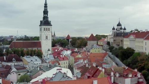Aerial View Tallinn Estonia