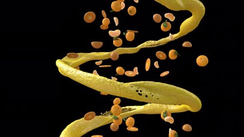 Falling Orange Juice Elements Loop