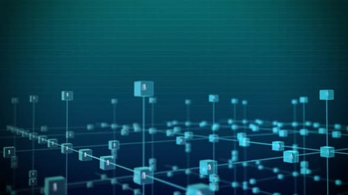 Blockchain-Technologie 3D-Hintergrund