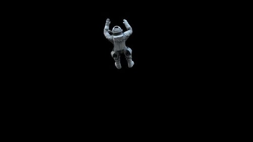 Fallender Astronaut Rückansicht