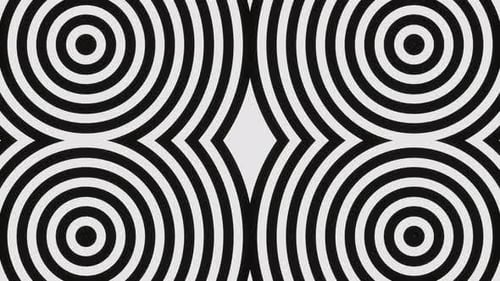Black and White Circle Pattern Looped Endless 02