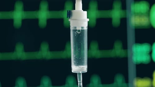 Iv Drip on the Background of Monitoring ECG