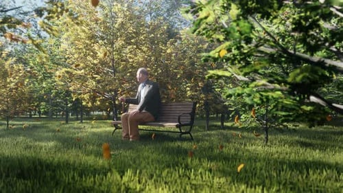 Abuelo en el parque