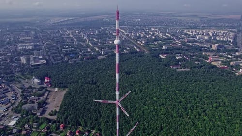 Aerial View From a High Point of the City