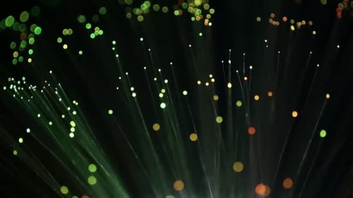 Abstract Light Display with Fiber Optic Shimmer