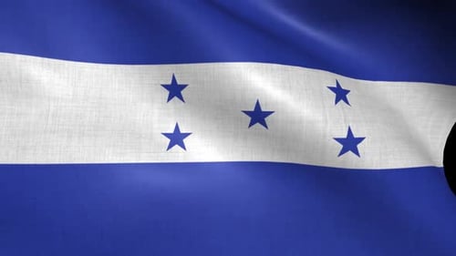 Seamless Loop of Honduras National Flag Waving
