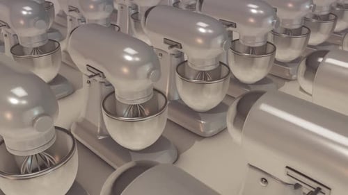 A Lot Of Mixers In A Row Hd