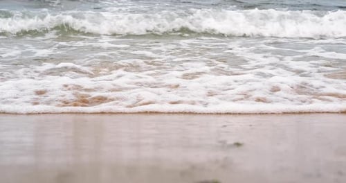 Des vagues intrépides au bord de la mer