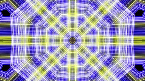 Seamless Looping Abstract Geometric Blue Yellow Background Animation