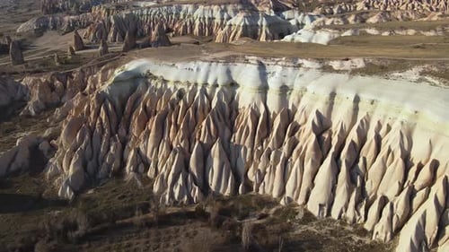 Cappadocia landscape in Cappadocia travel, aerial view