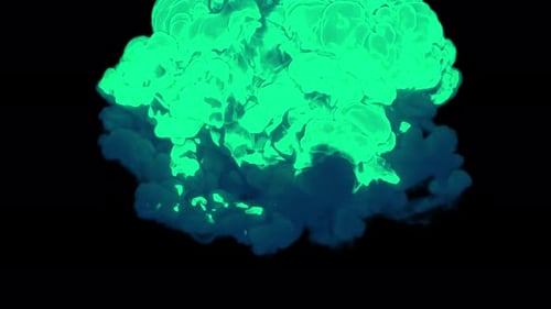 Green Fluid Smoke Explosion Effect Animation