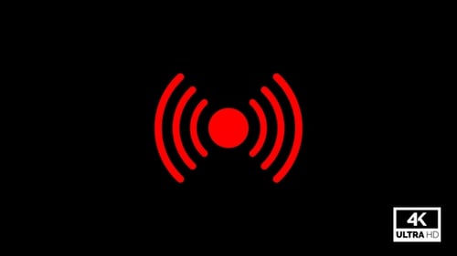 Animated Live Stream Icon With Pulsating Signal