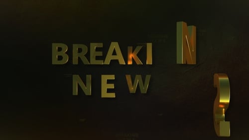 Modern Golden 3D Breaking News Text Reveal