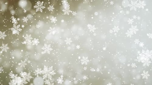 Elegant Snowfall Background Loop with Glittering Bokeh Lights