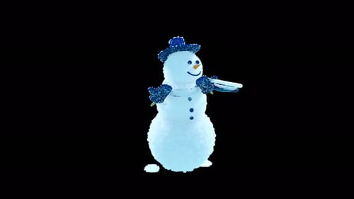 Dancing Snowman Character for Winter Holiday Celebrations